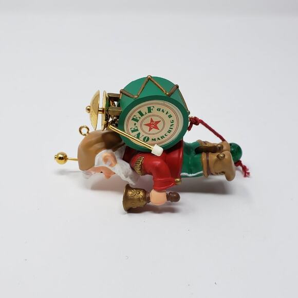 1993 Hallmark One-Elf Marching Band Handcrafted Brass Keepsake Holiday Ornament - Picture 6 of 13